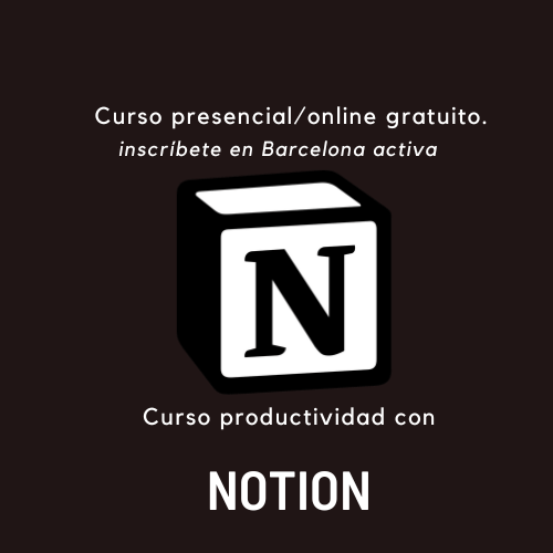 Logo del curso Notion y productividad en Barcelona 